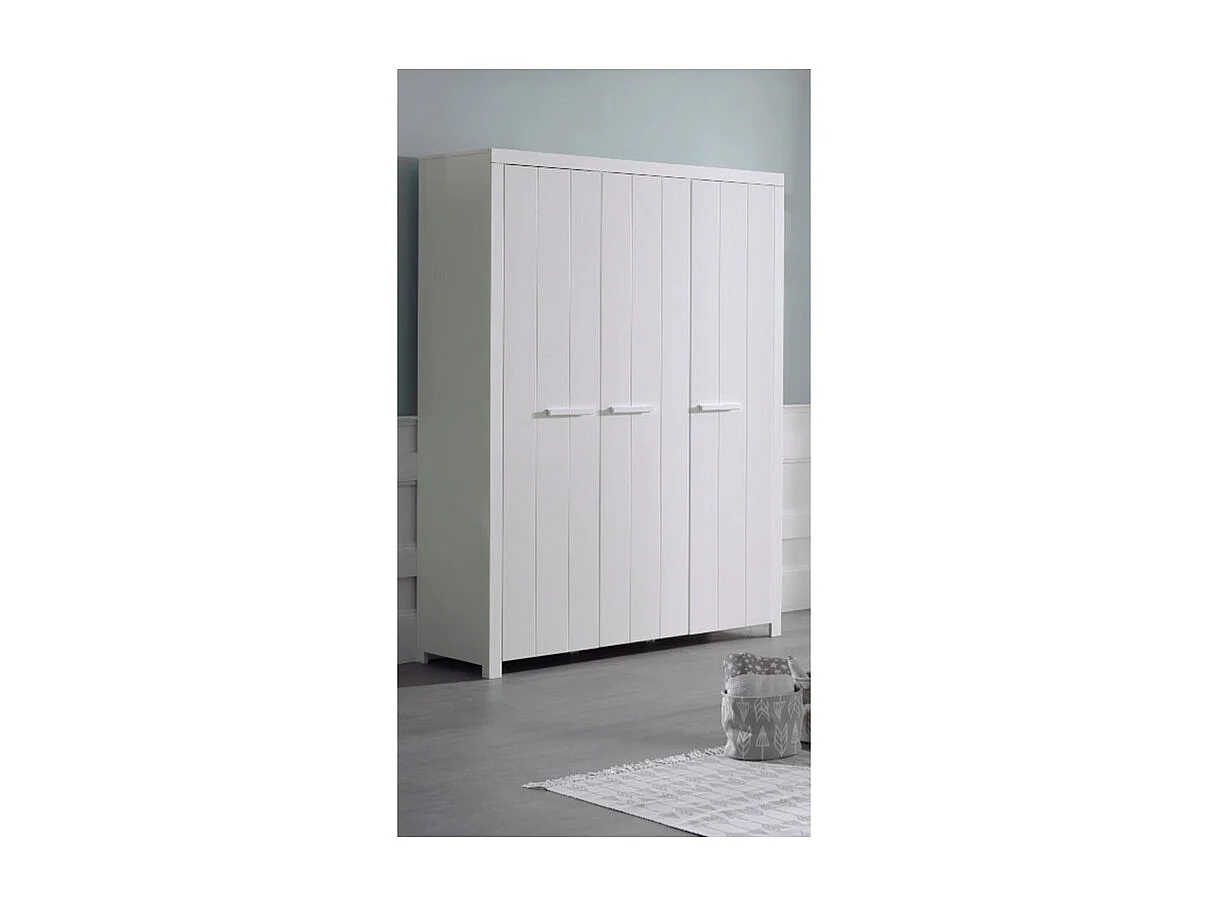 Armoire 3 Portes "Erik" 205cm Blanc