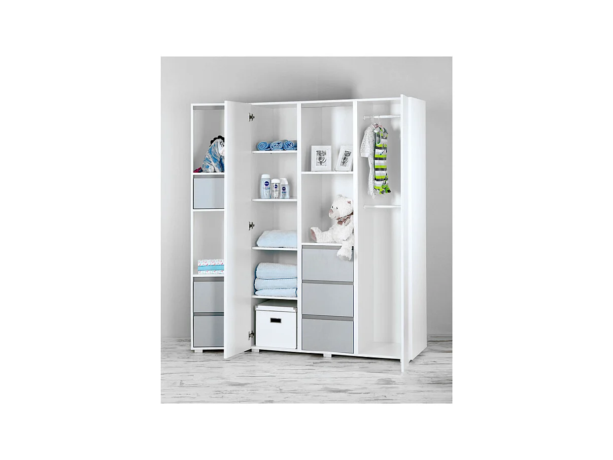 Szafa DALIA biała/szara