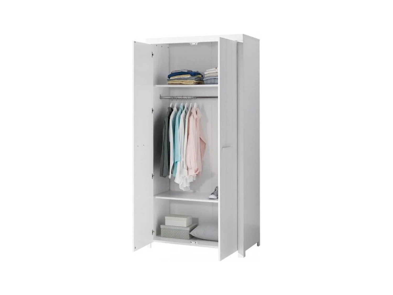 Armoire 2 Portes "Erik" 205cm Blanc