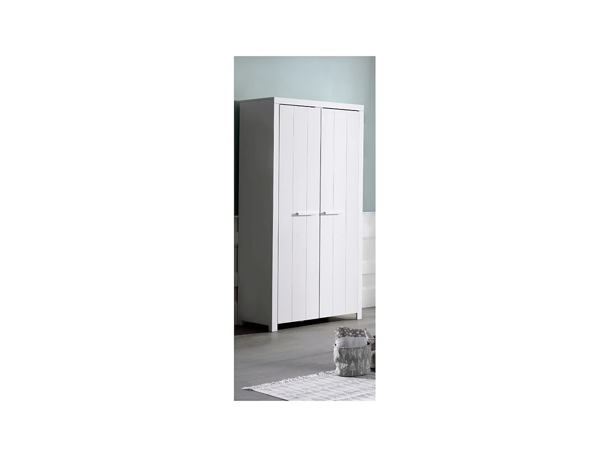 Armoire 2 Portes "Erik" 205cm Blanc