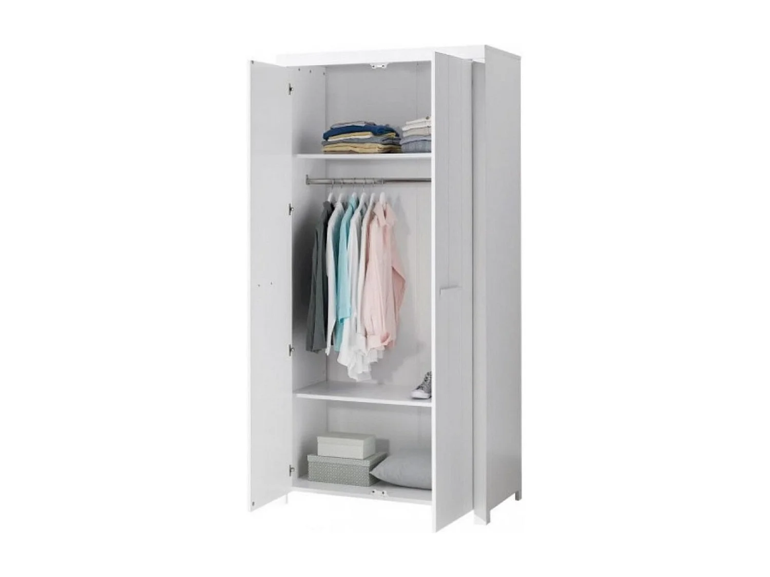 Armoire 2 Portes "Erik" 205cm Blanc