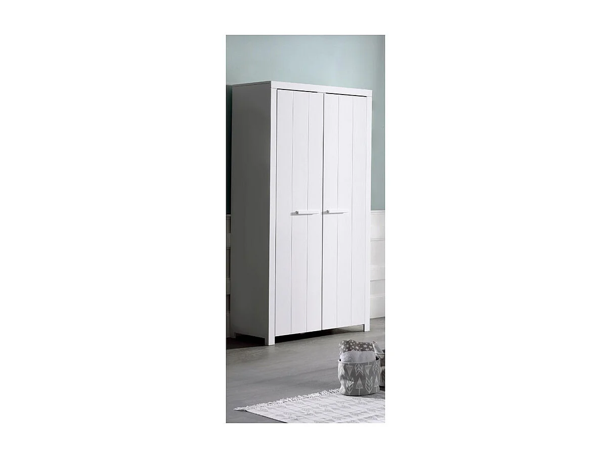 Armoire 2 Portes "Erik" 205cm Blanc