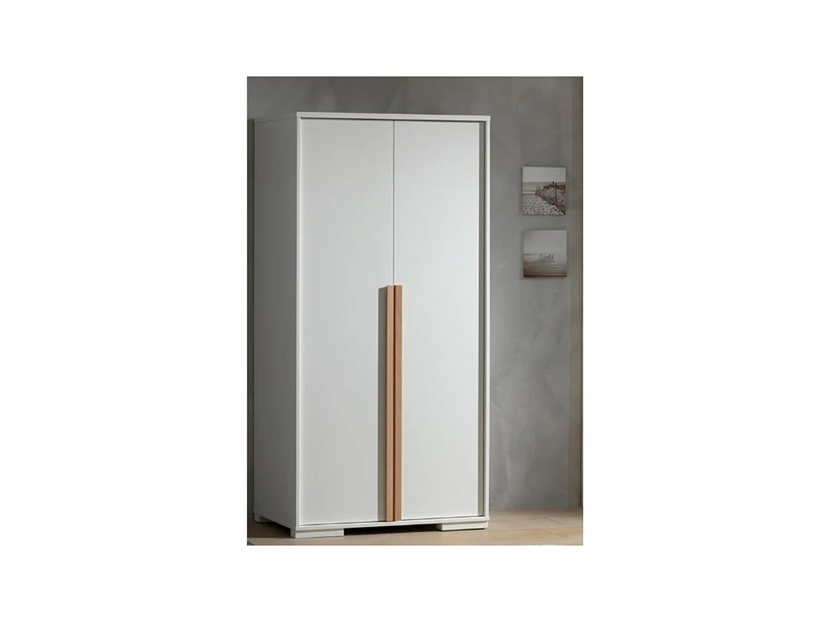 Armoire 2 Portes "London" 195cm Blanc