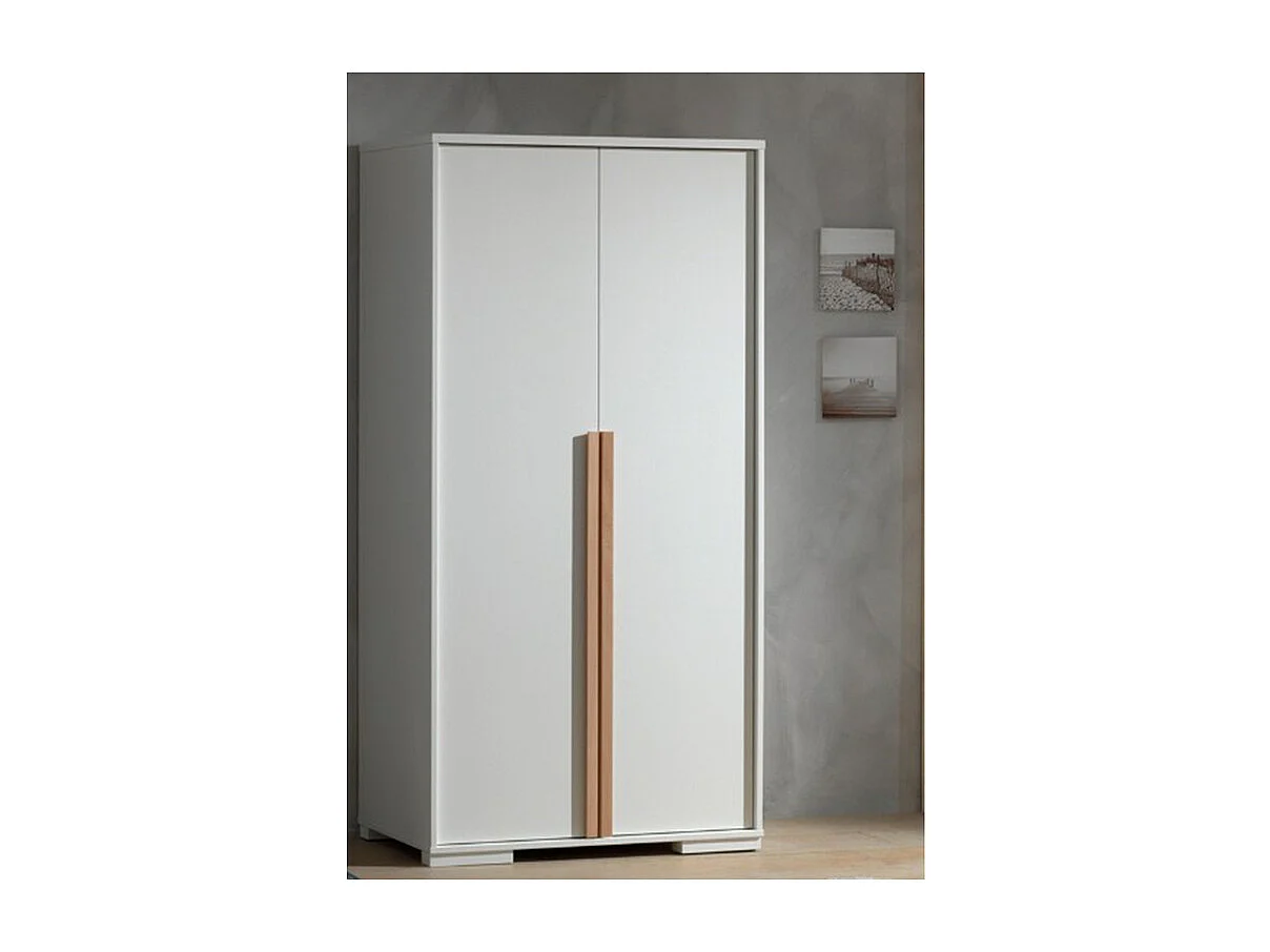 Armoire 2 Portes "London" 195cm Blanc