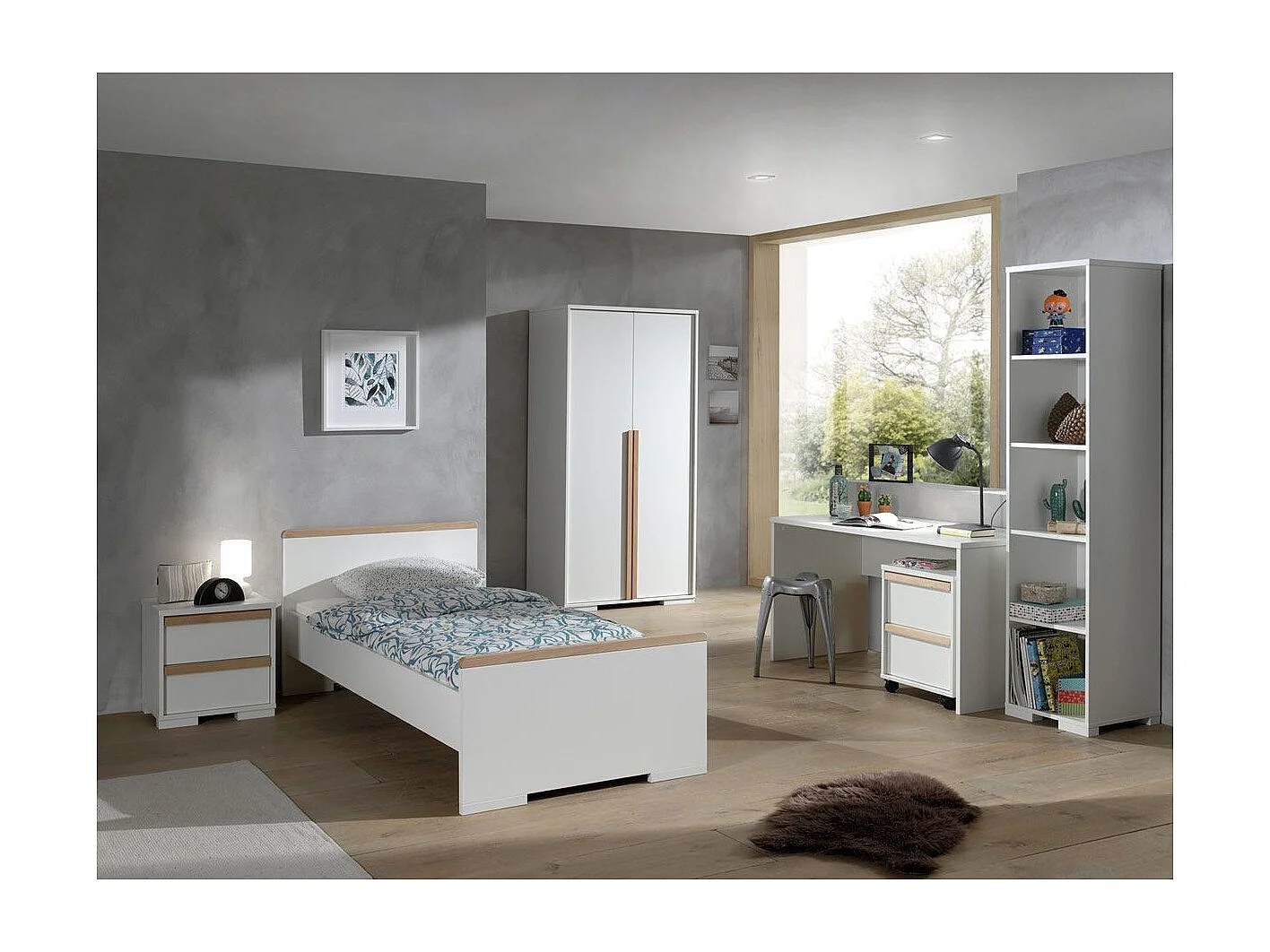 Armoire 2 Portes "London" 195cm Blanc