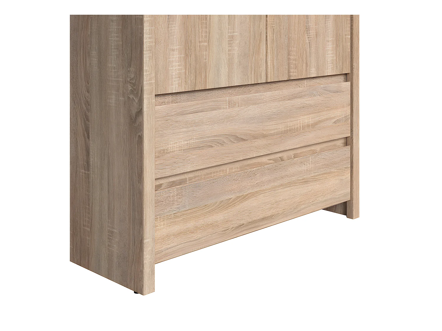 Armoire 2 portes 2 tiroirs Soren Bois