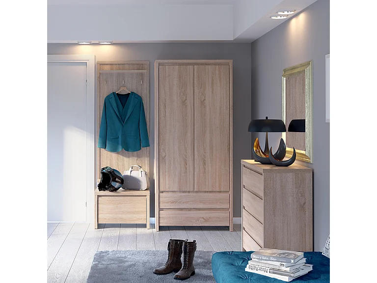 Armario 2 puertas 2 cajones Soren Madera