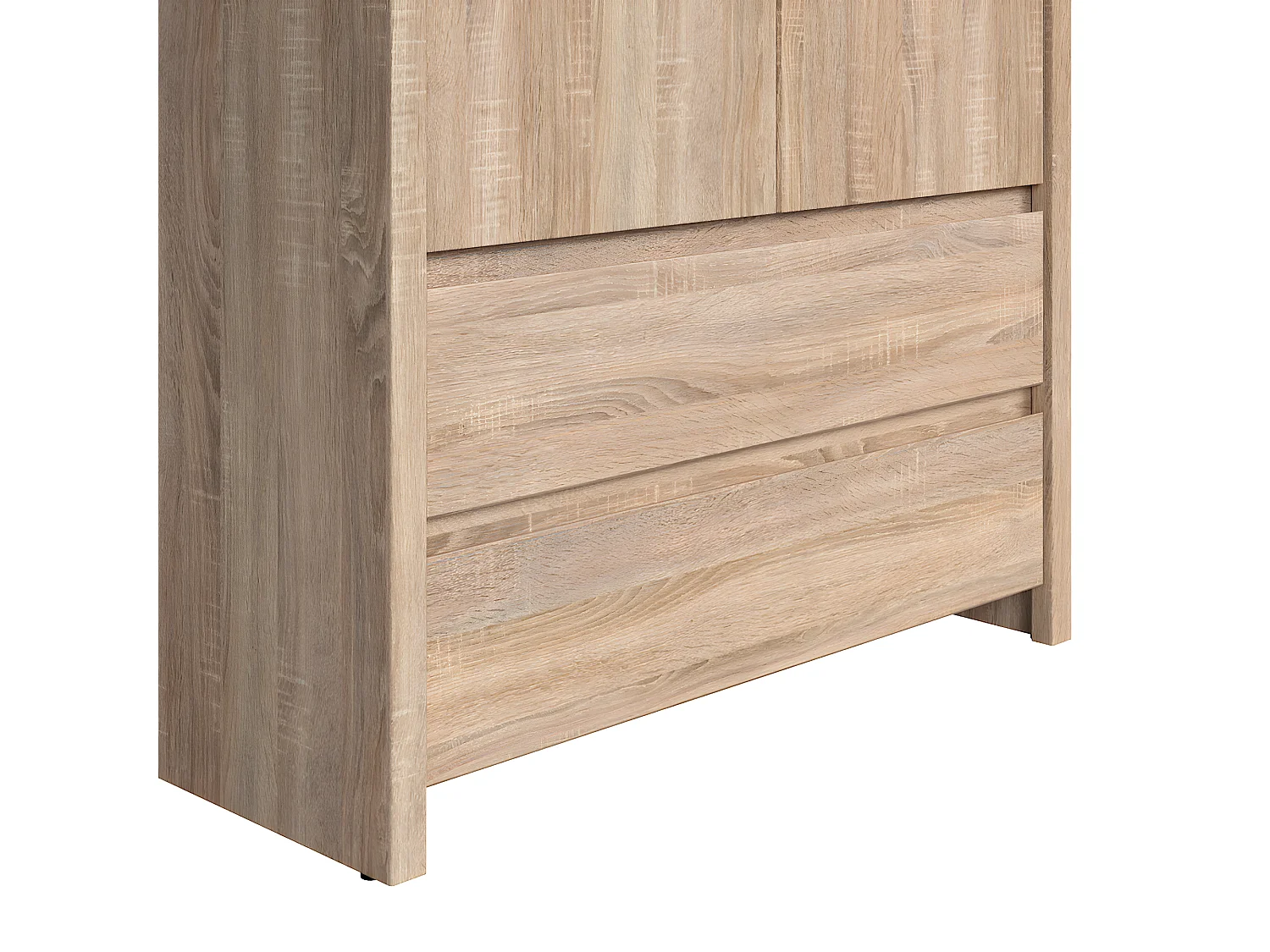 Soren 2-deurs kledingkast 2 laden Hout