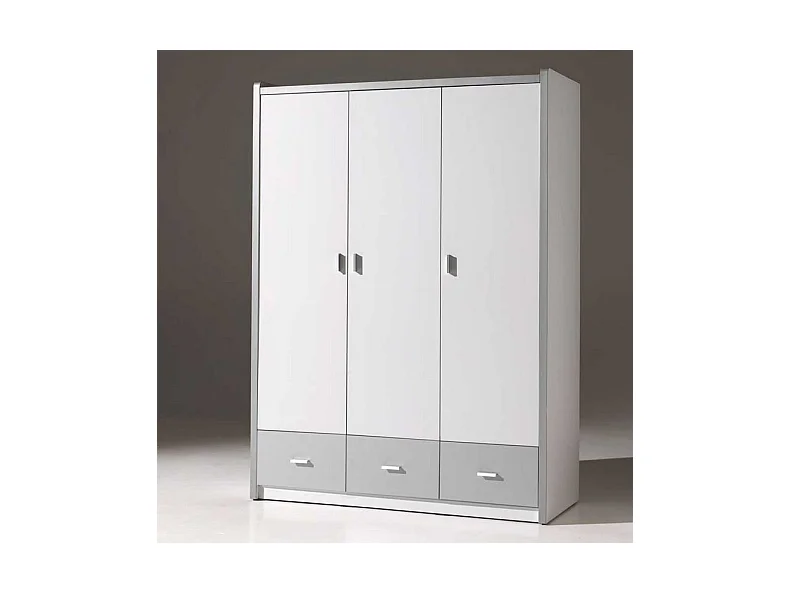 Armoire 3 Portes "Bonny" 202cm Gris