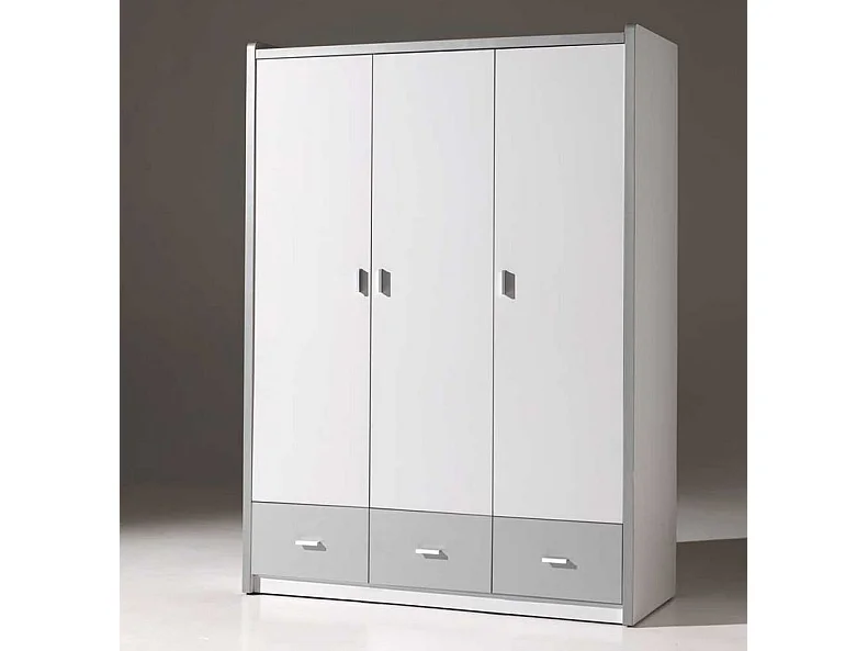 Armoire 3 Portes "Bonny" 202cm Gris