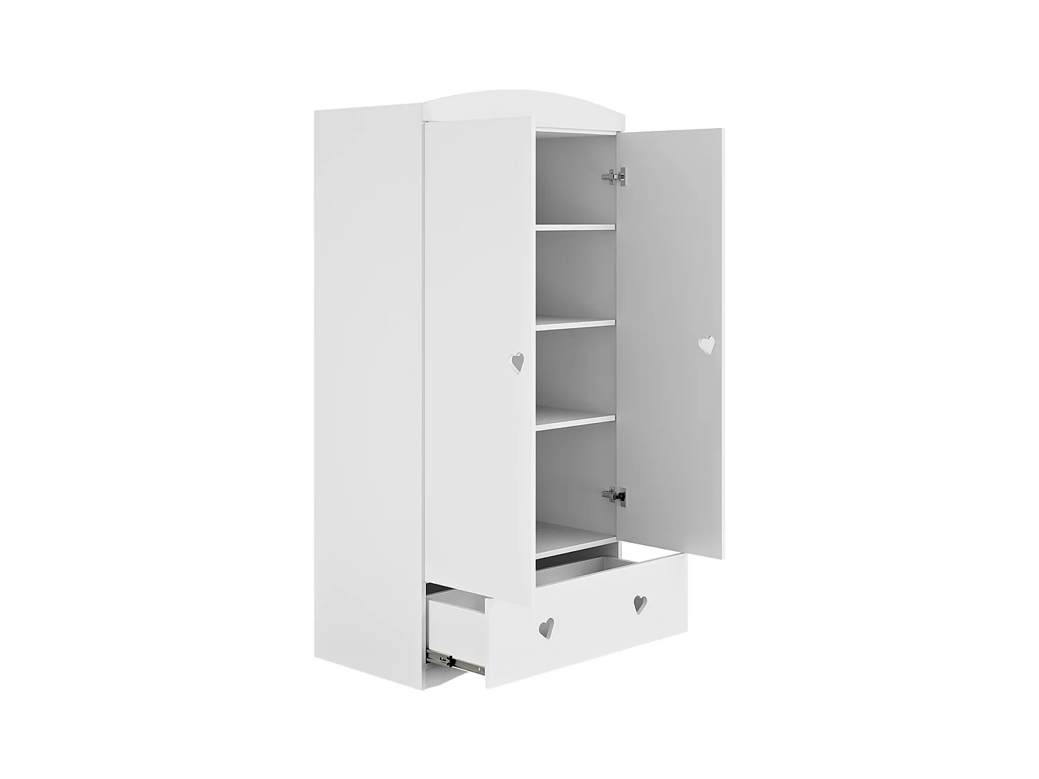 Schrank 2 Türen 1 Schublade Kocot Kids Julia - Weiß