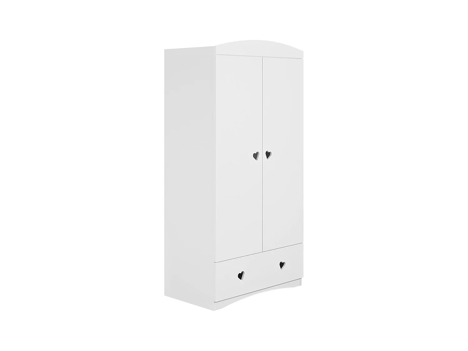 Armoire 2 portes 1 tiroir Julia - Blanc