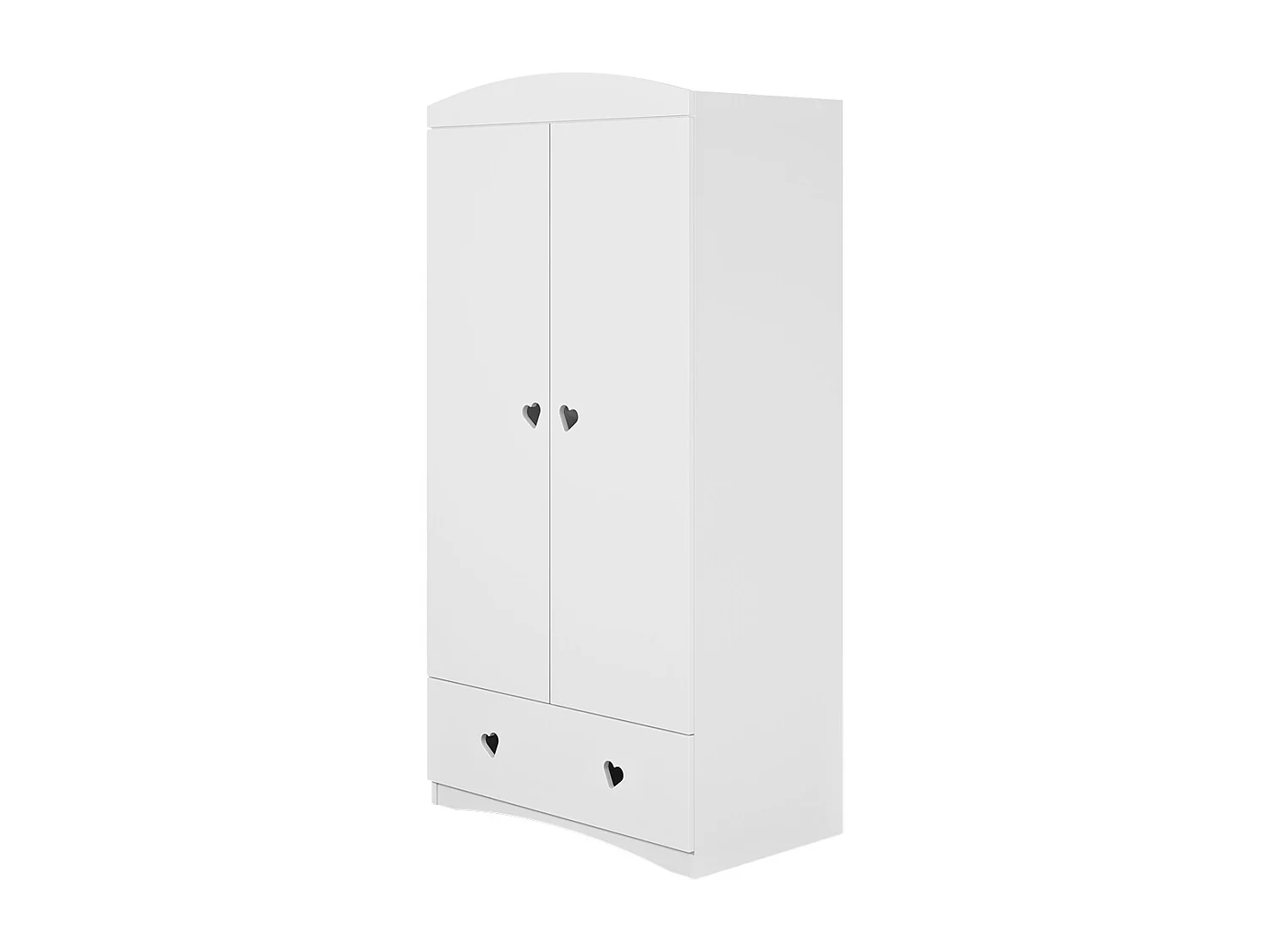 Armoire 2 portes 1 tiroir Julia - Blanc