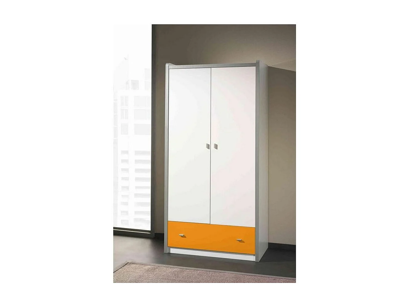 Armoire 2 Portes "Bonny" 202cm Orange