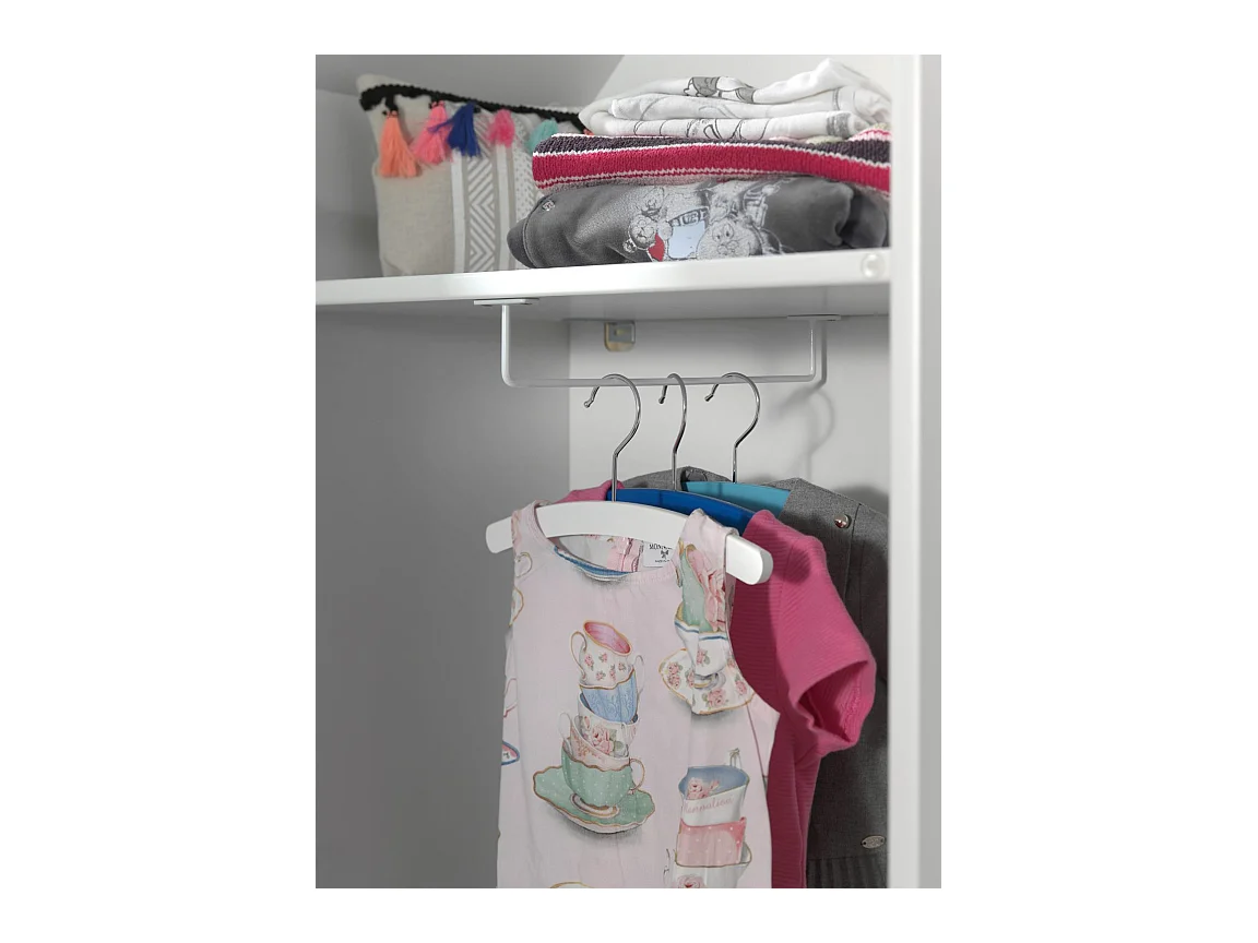Armoire Enfant 4 Niveaux "Casami" 171cm Rose