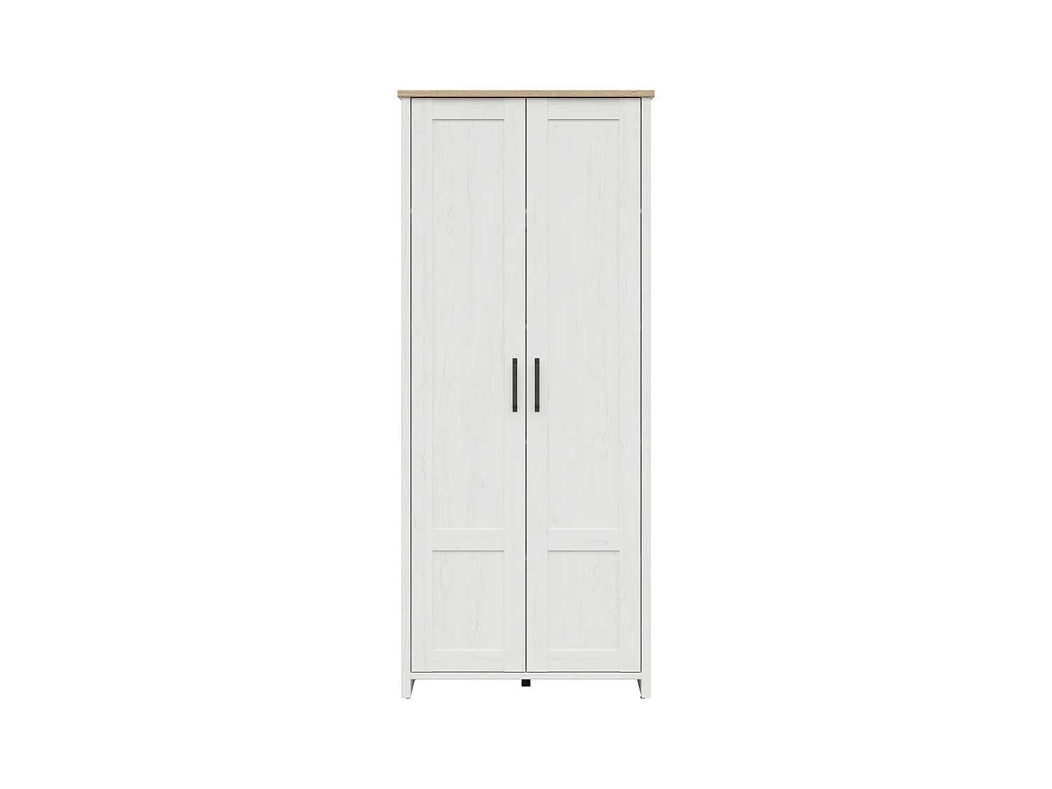 Armoire 2 portes Aksel Blanc et Bois