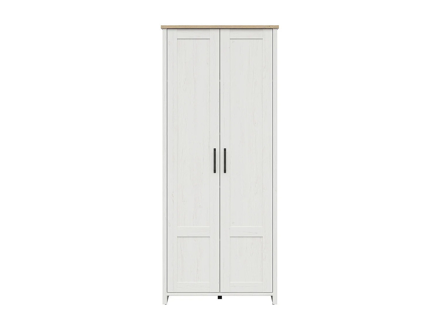 Armoire 2 portes Aksel Blanc et Bois