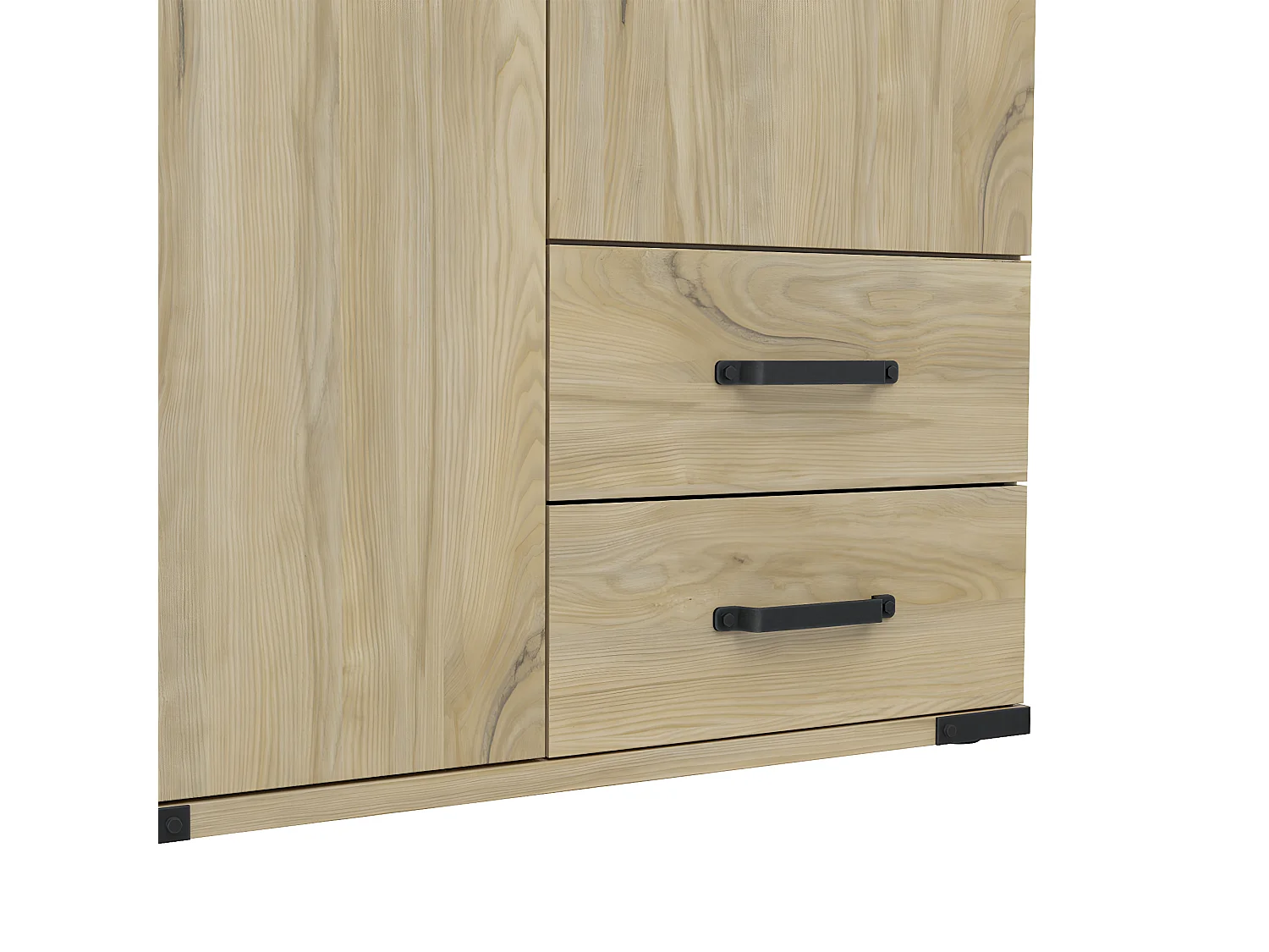 Armário 2 portas 2 gavetas Dako madeira 198cm