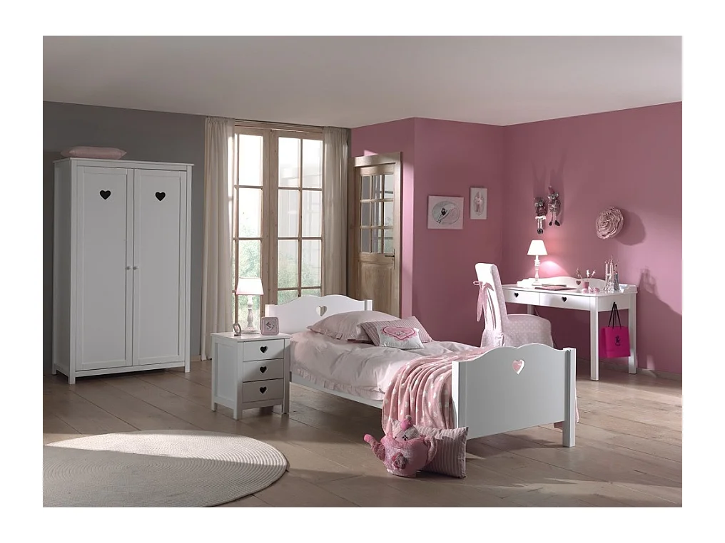 Armoire 2 Portes "Amori" 190cm Blanc