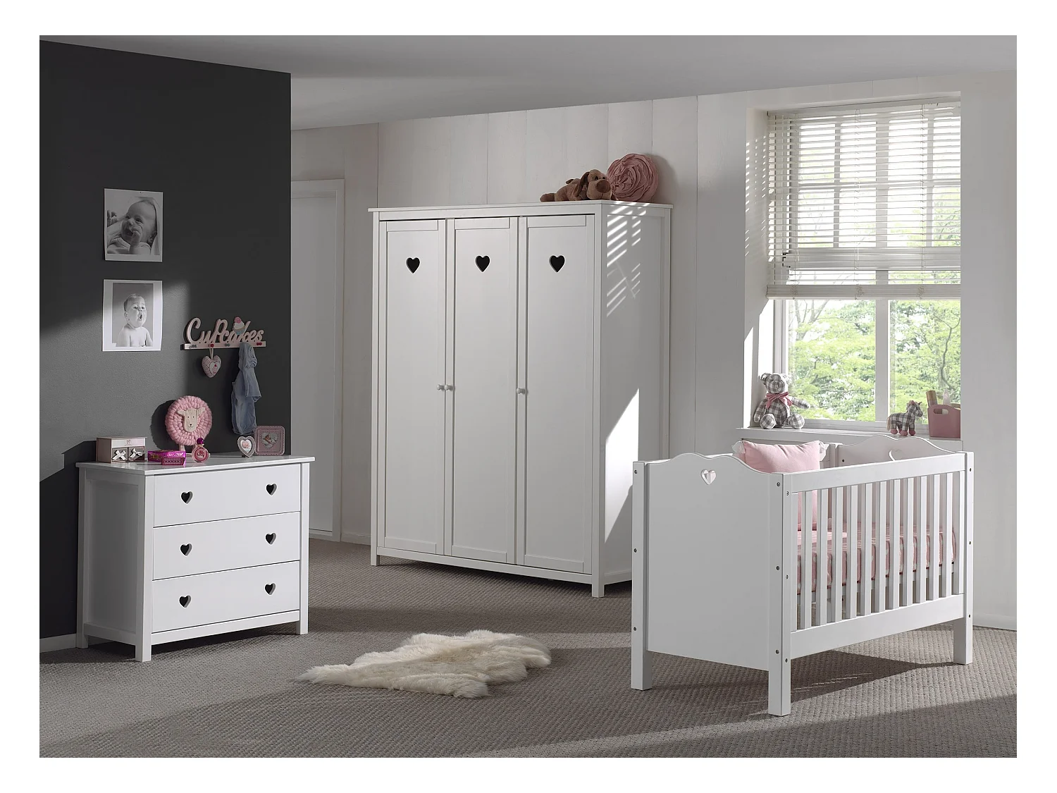 Armoire 2 Portes "Amori" 190cm Blanc