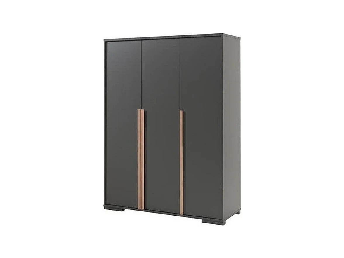 Armoire 3 Portes "London" 195cm Gris Anthracite