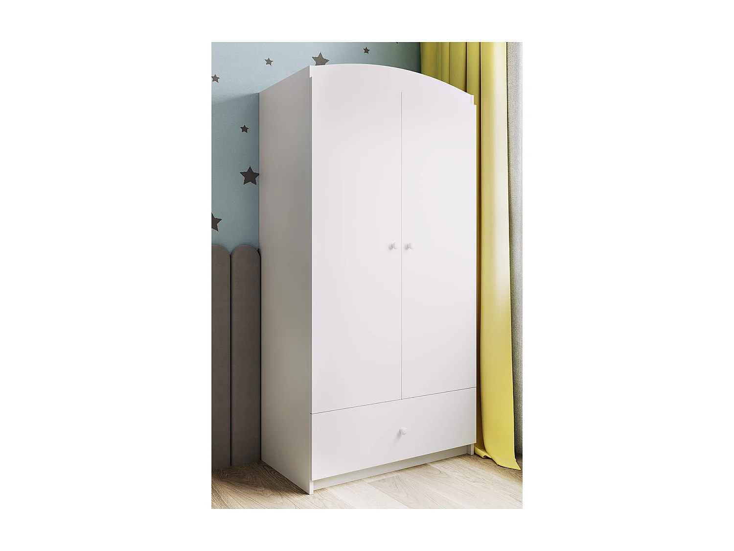 Armário 2 portas 1 gaveta branco 187cm