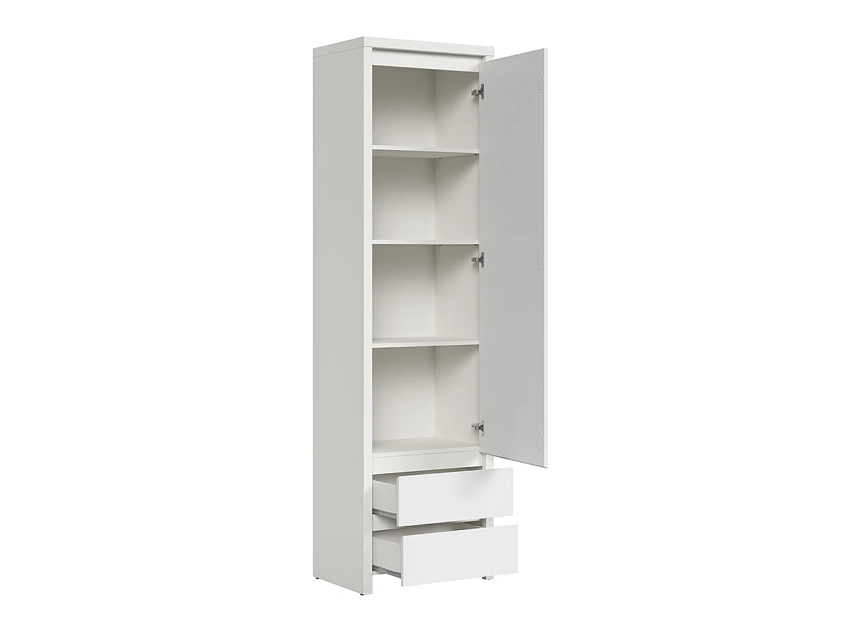 Armario columna 1 puerta 2 cajones Soren Blanco