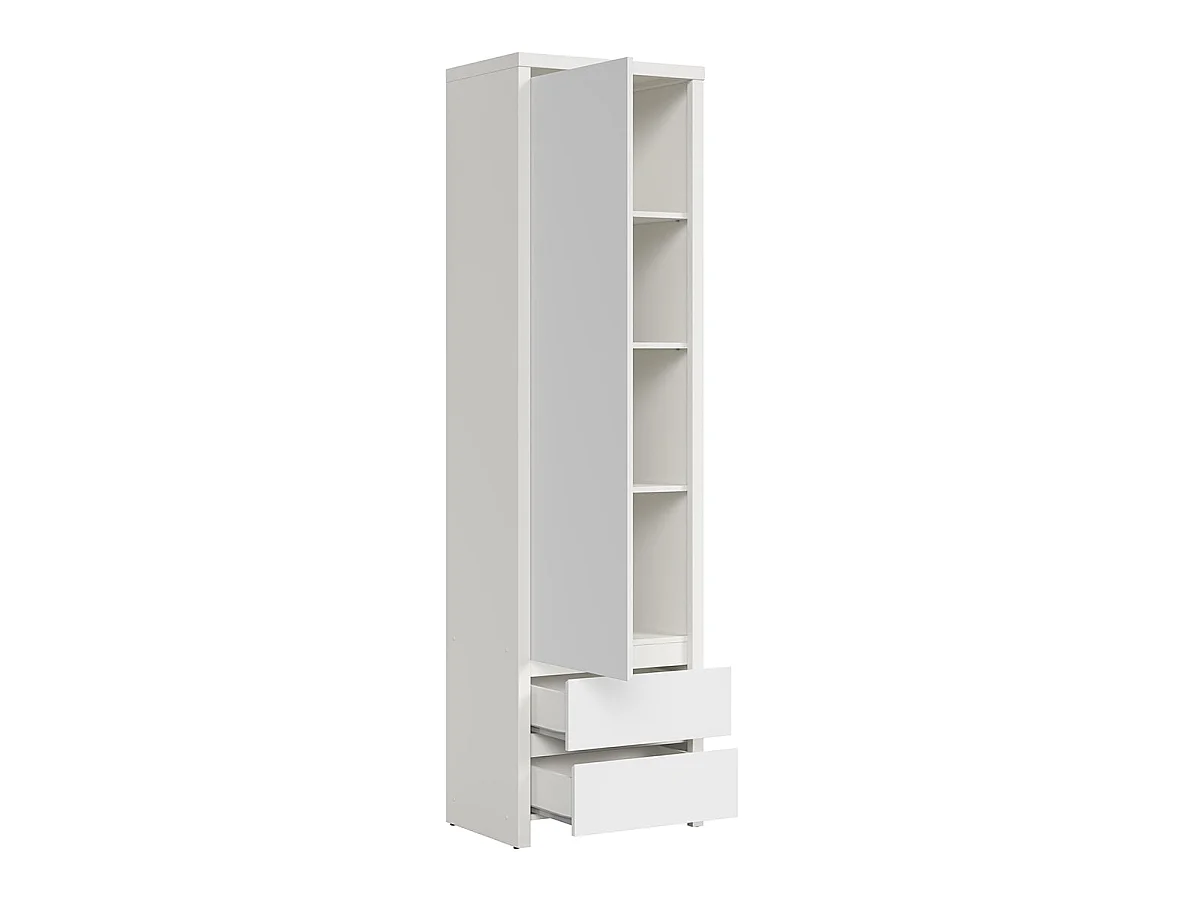 Armario columna 1 puerta 2 cajones Soren Blanco