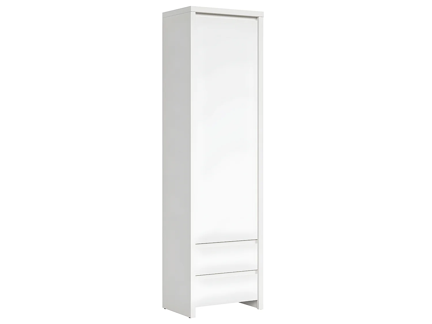 Armoire colonne 1 porte 2 tiroirs Soren Blanc