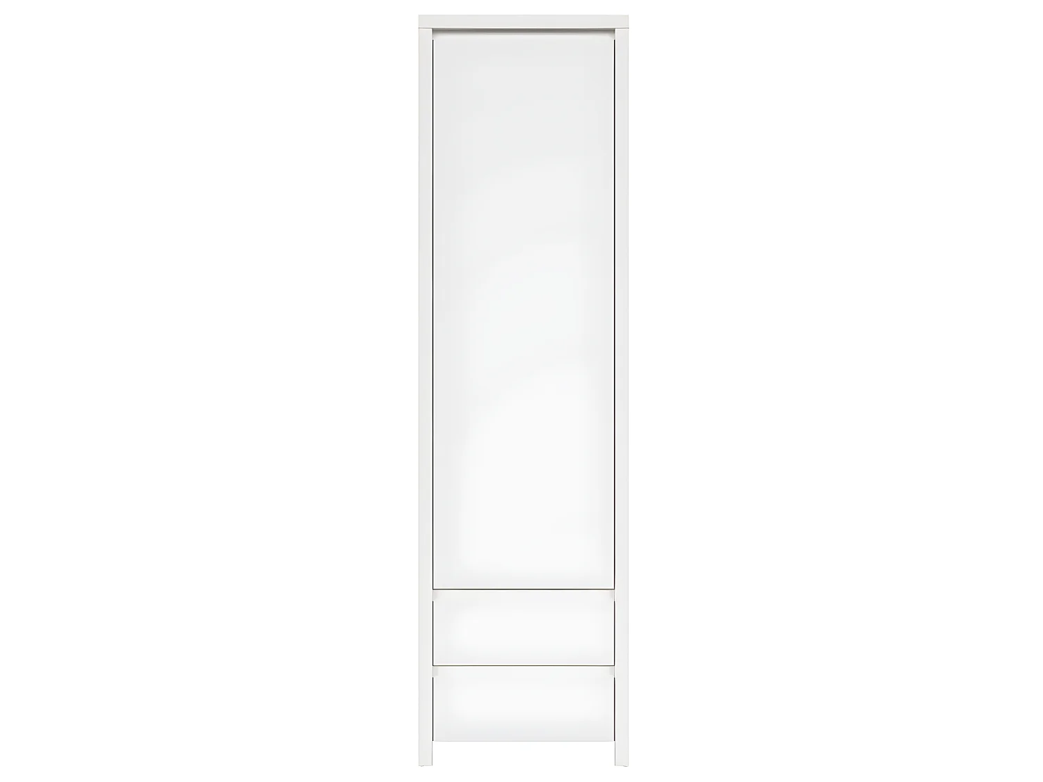 Armoire colonne 1 porte 2 tiroirs Soren Blanc