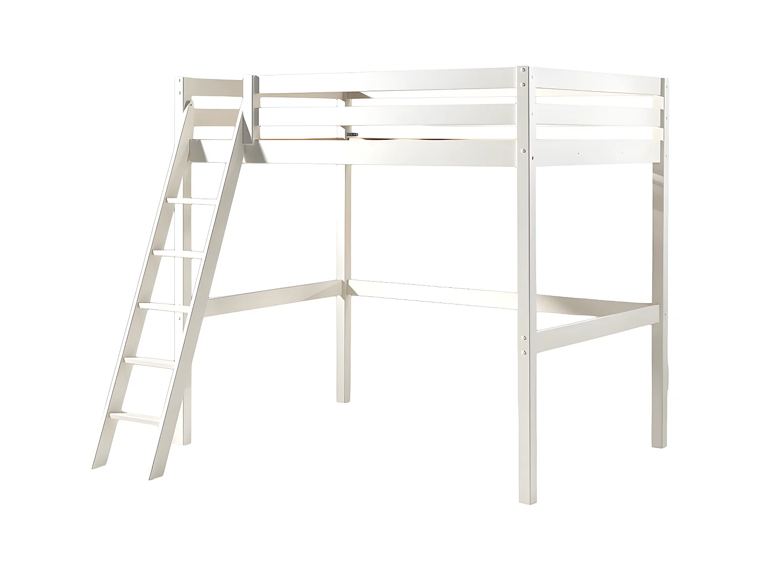 Cama Mezzanine 140x200 Incluindo Mola Box Vipack Pino - Branco