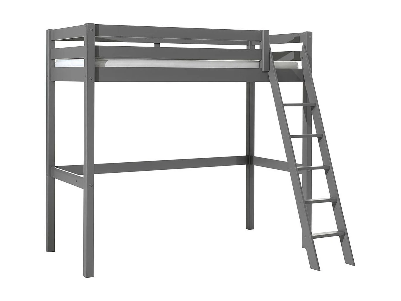 Lit Mezzanine Enfant "Pino" 90x200cm Gris