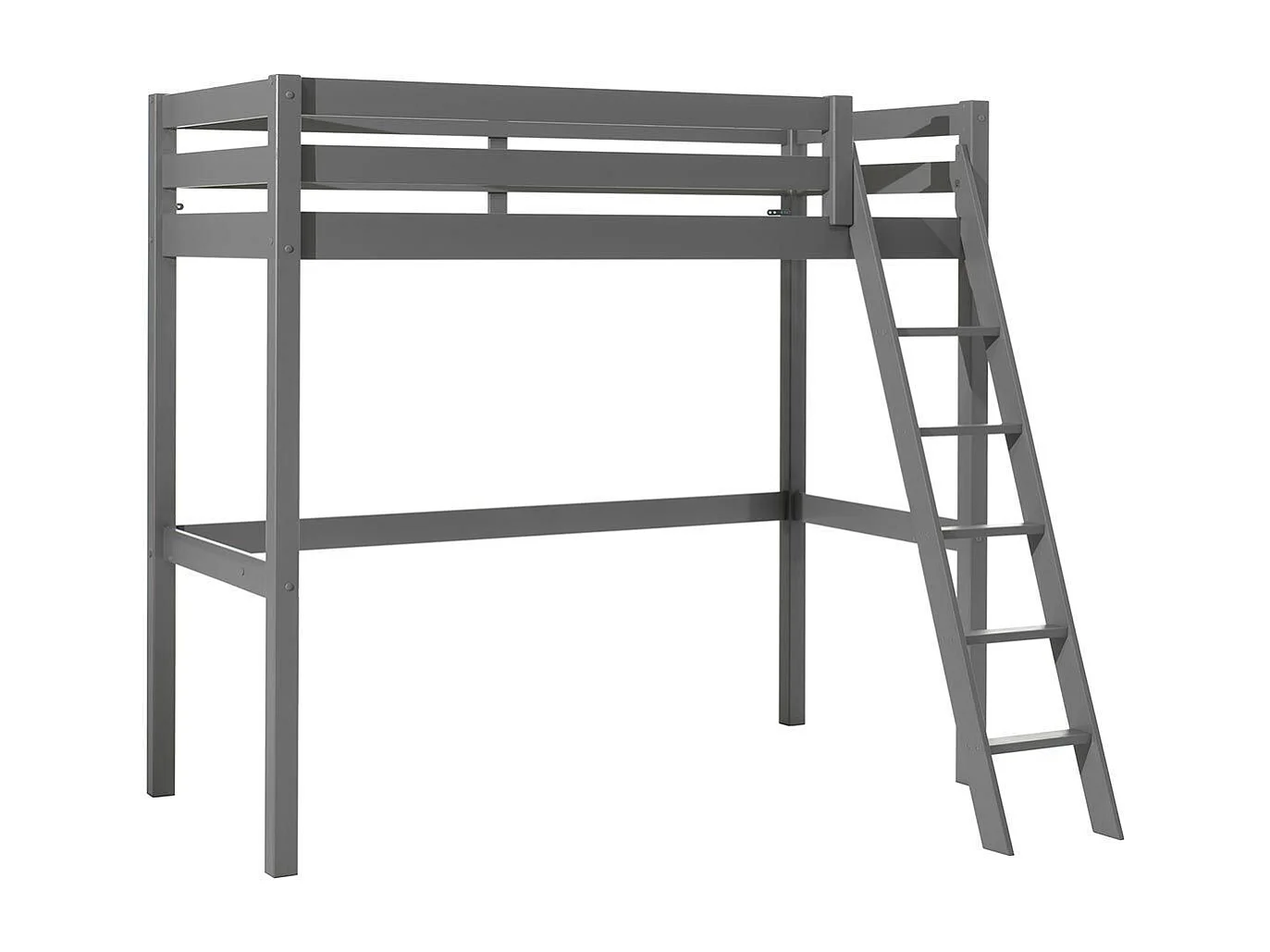 Lit Mezzanine Enfant "Pino" 90x200cm Gris