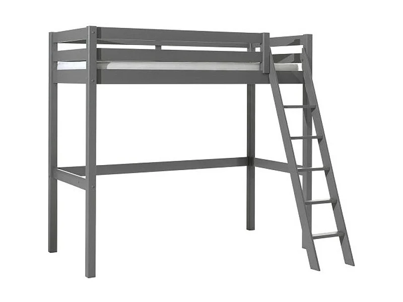 Lit Mezzanine Enfant "Pino" 90x200cm Gris