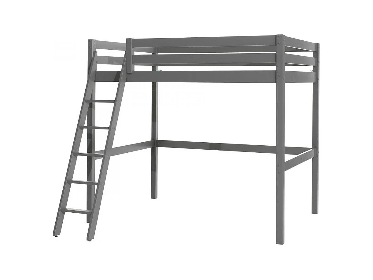 Lit Mezzanine "Pino" 140x200cm Gris
