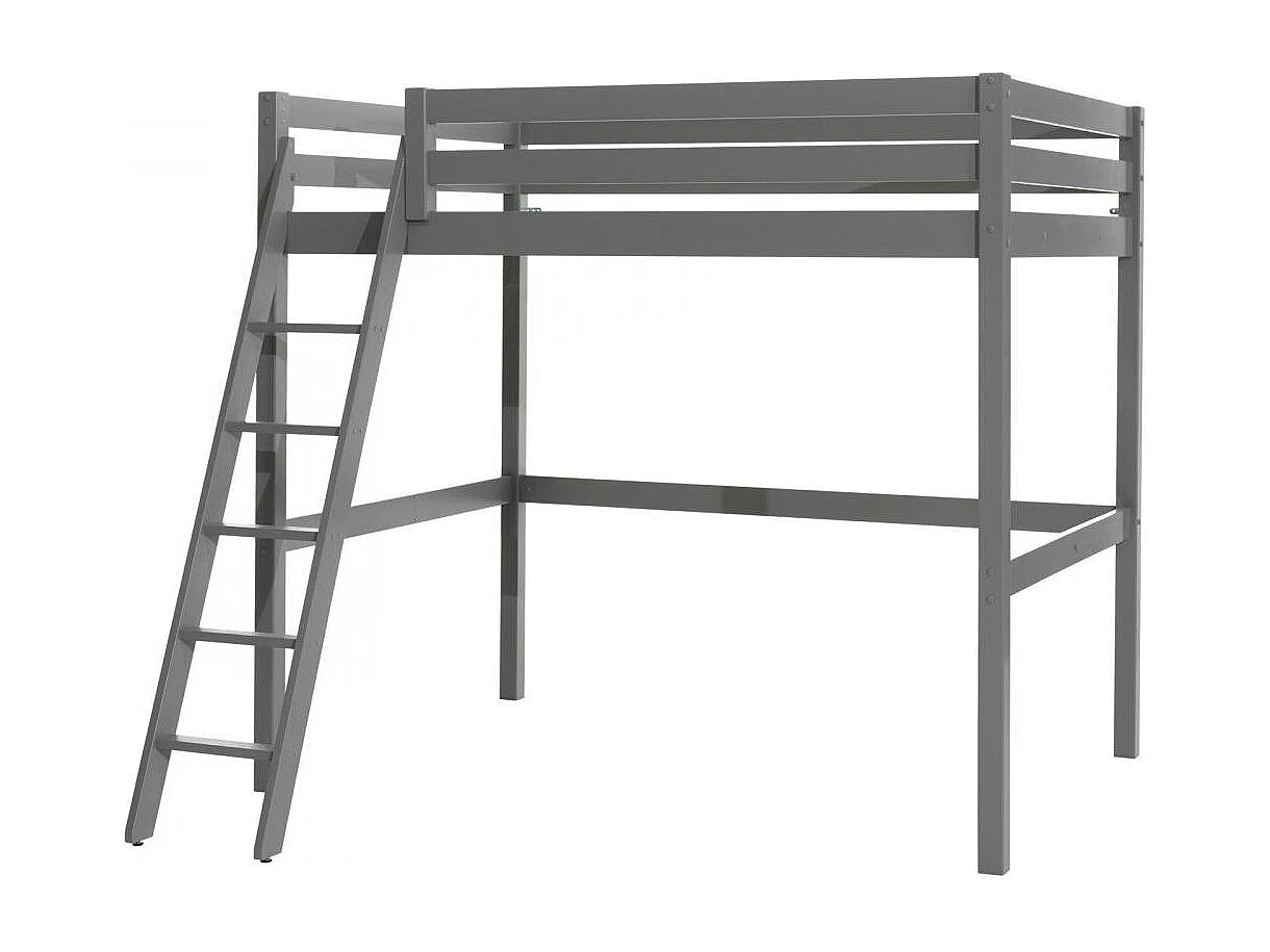 Lit Mezzanine "Pino" 140x200cm Gris