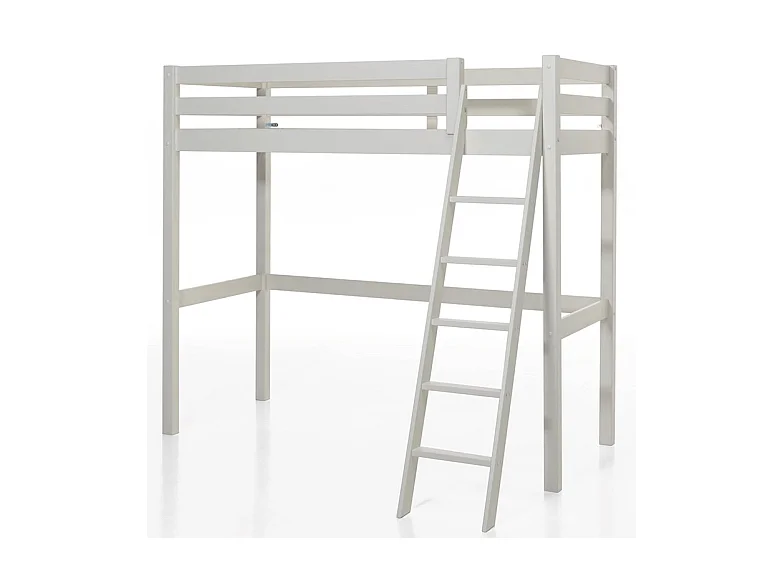 Cama Mezzanine 90x200 Incluindo Mola Box Vipack Pino - Branco