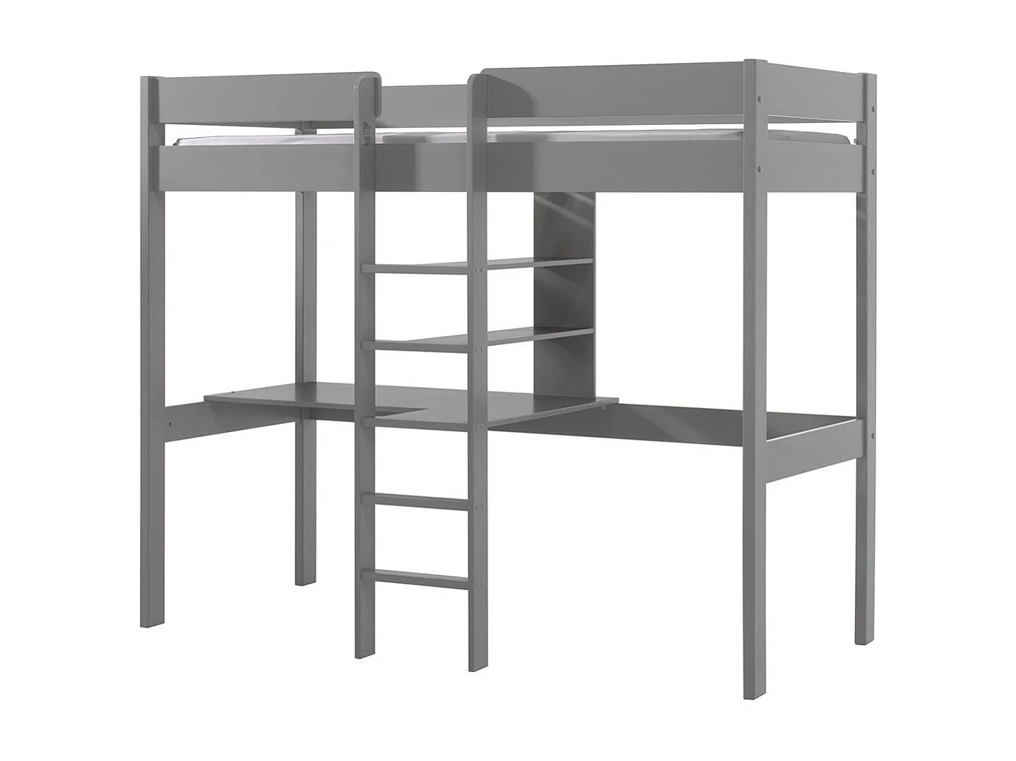 Lit Mezzanine & Bureau Enfant "Pino" 90x200cm Gris