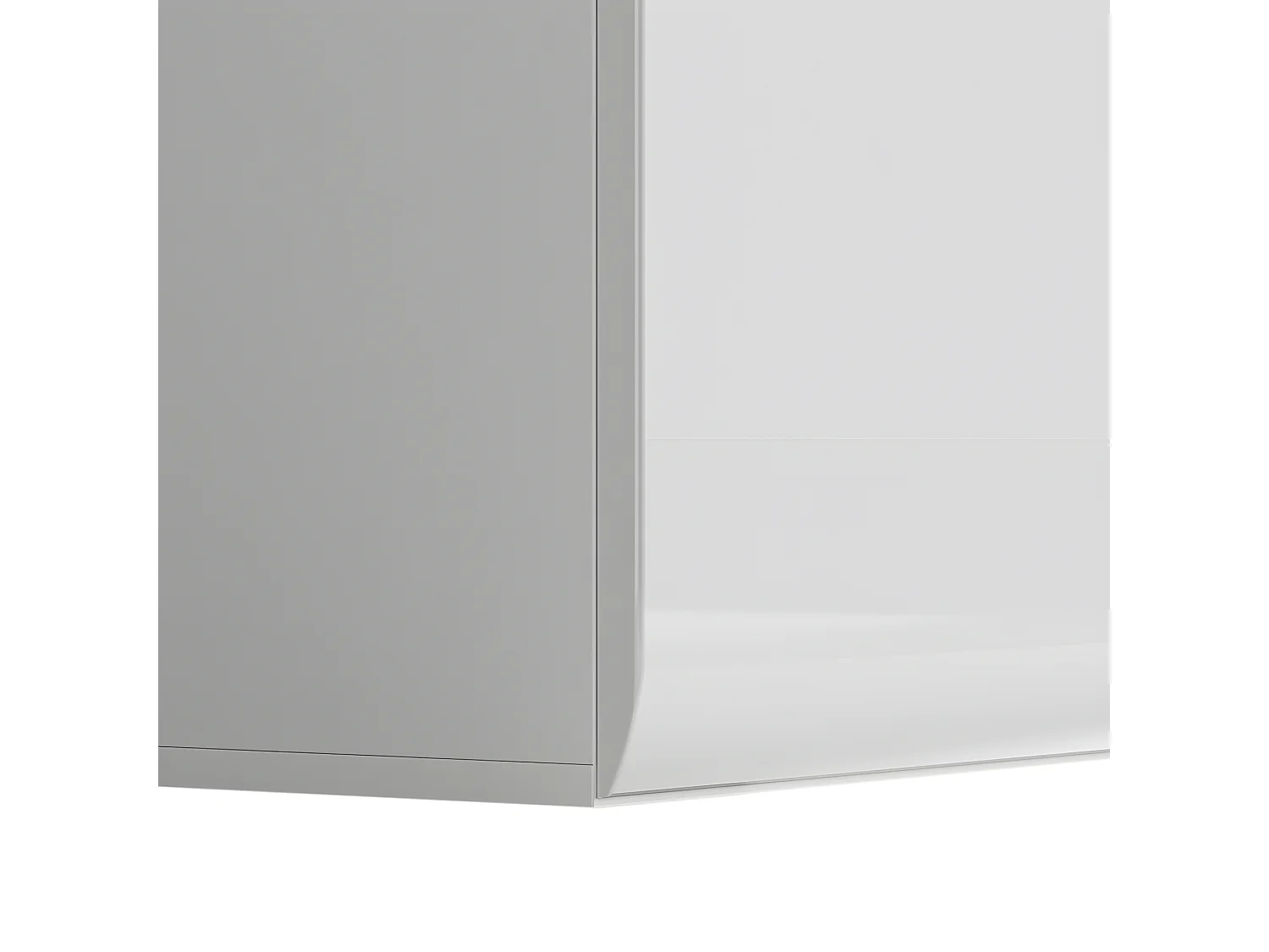 Vitrine 2 portes avec LED Darrel Blanc laqué et Bois