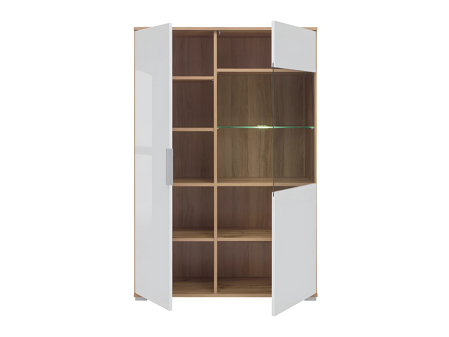 Vitrina 2 puertas Selma Blanco y Madera