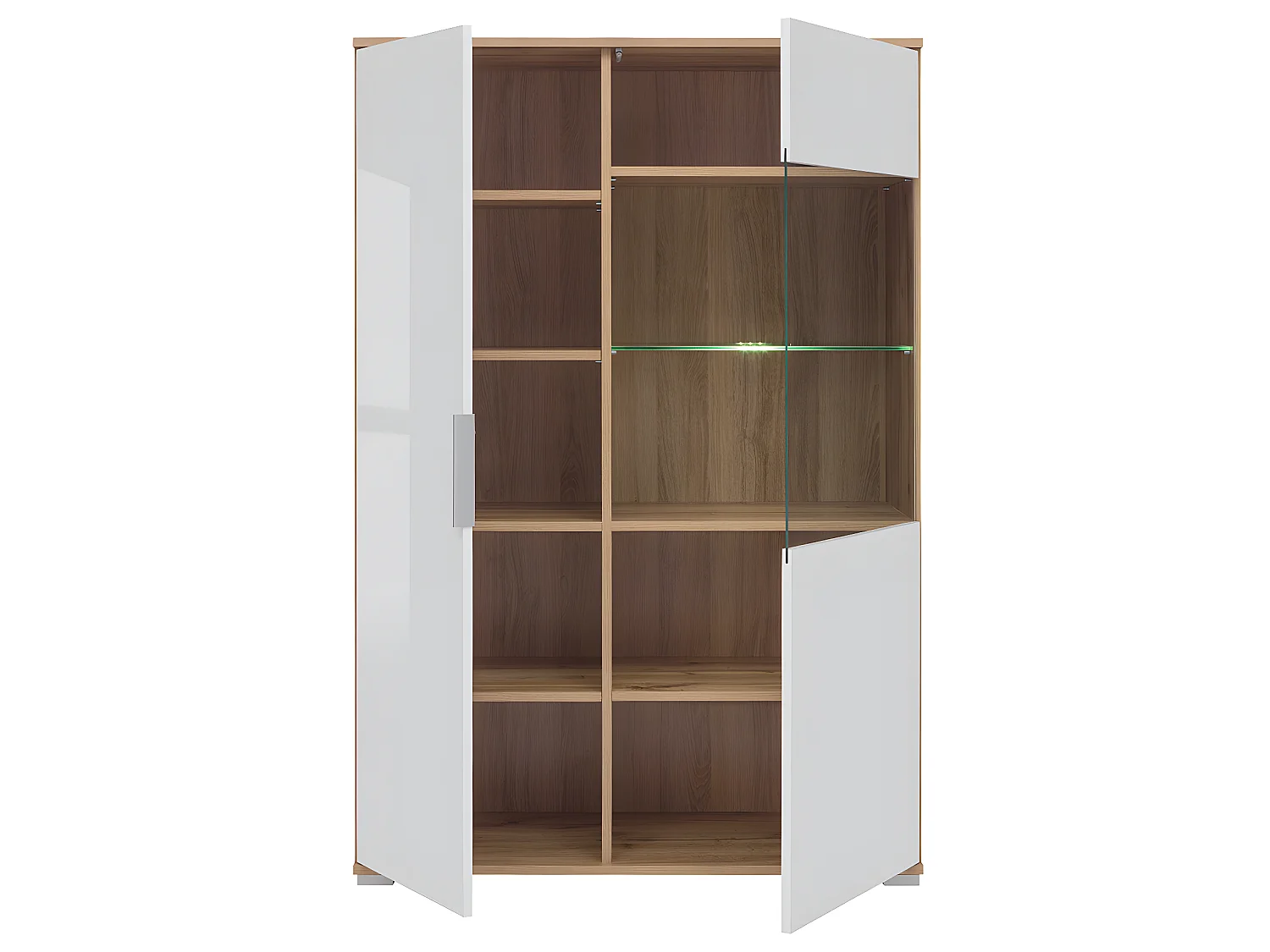 Vaisselier 2 portes Selma Blanc et Bois