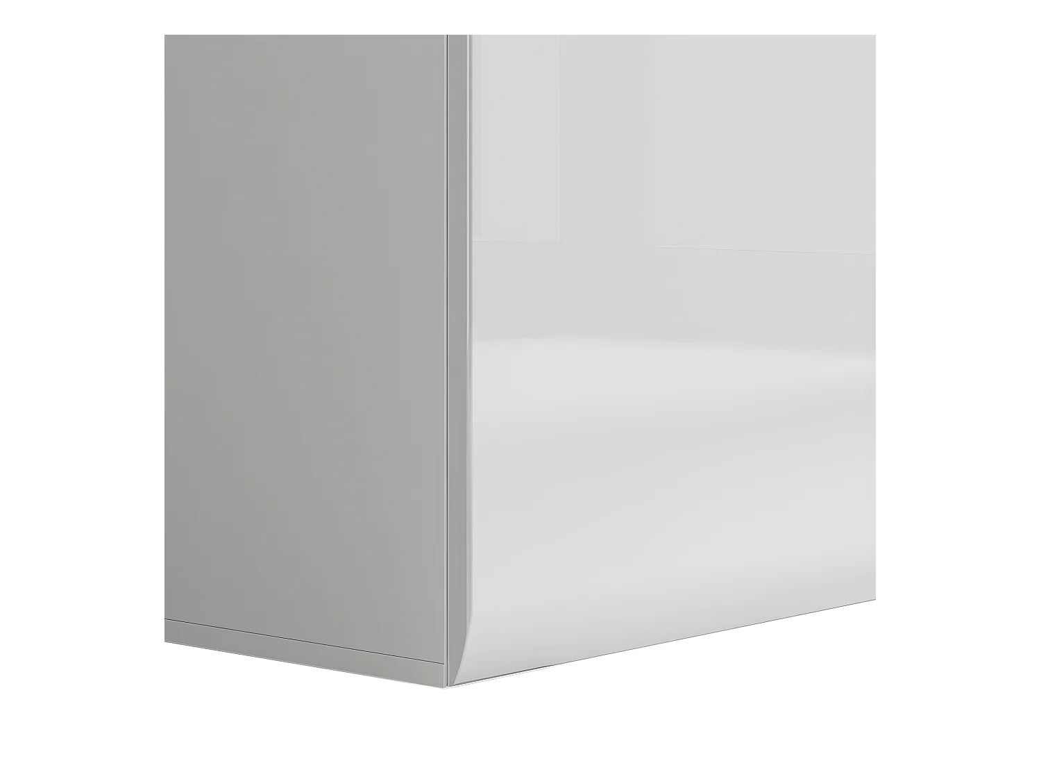 Vaisselier 2 portes avec LED Darrel Blanc laqué et Bois