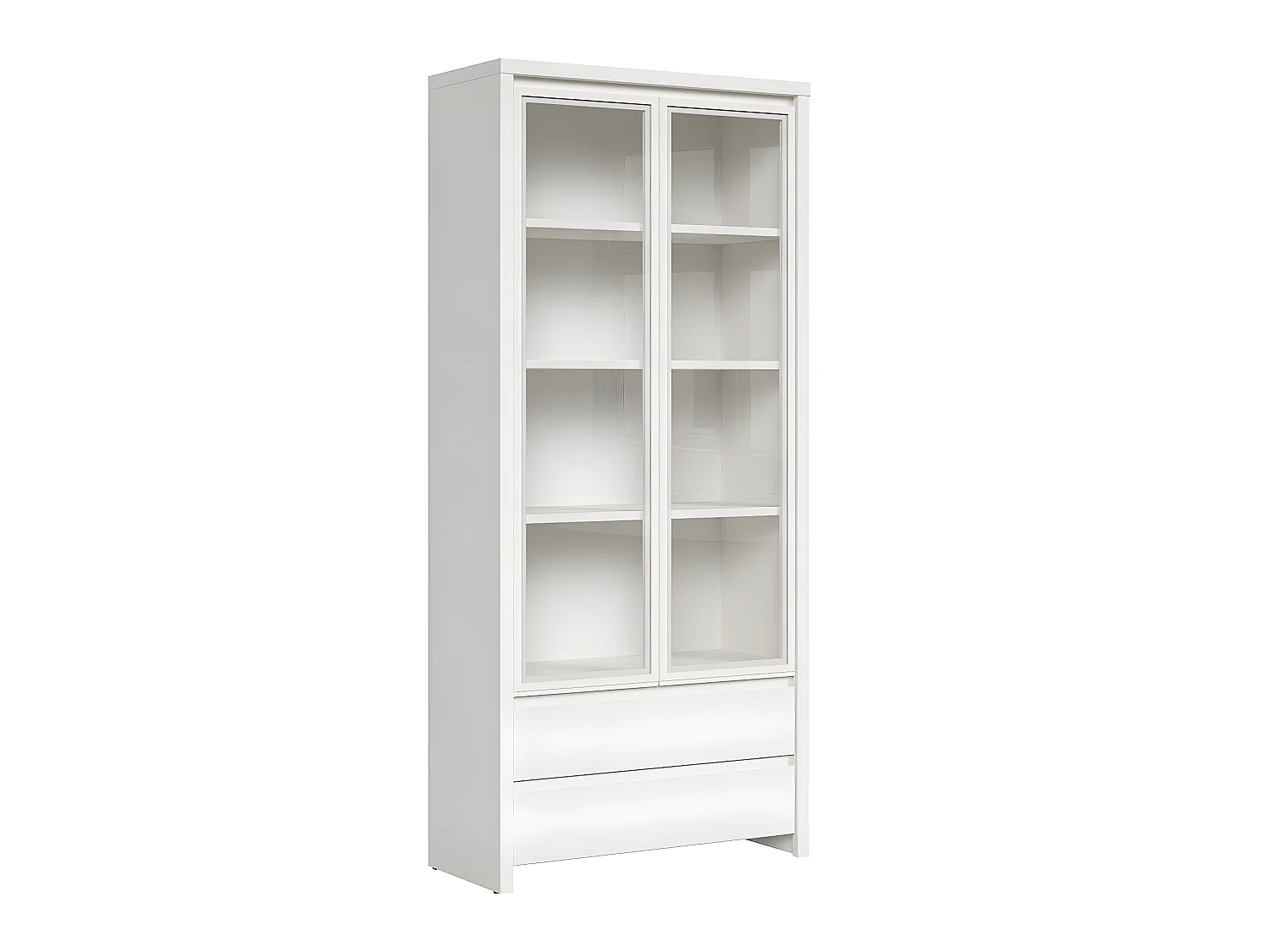 Vitrina 2 puertas 2 cajones Soren Blanca