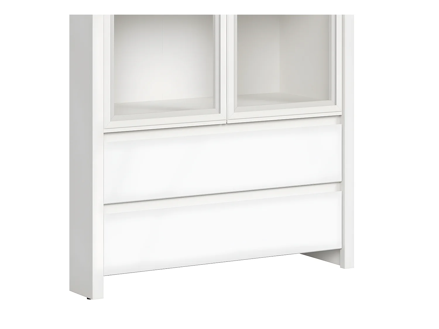 Vitrina 2 puertas 2 cajones Soren Blanca