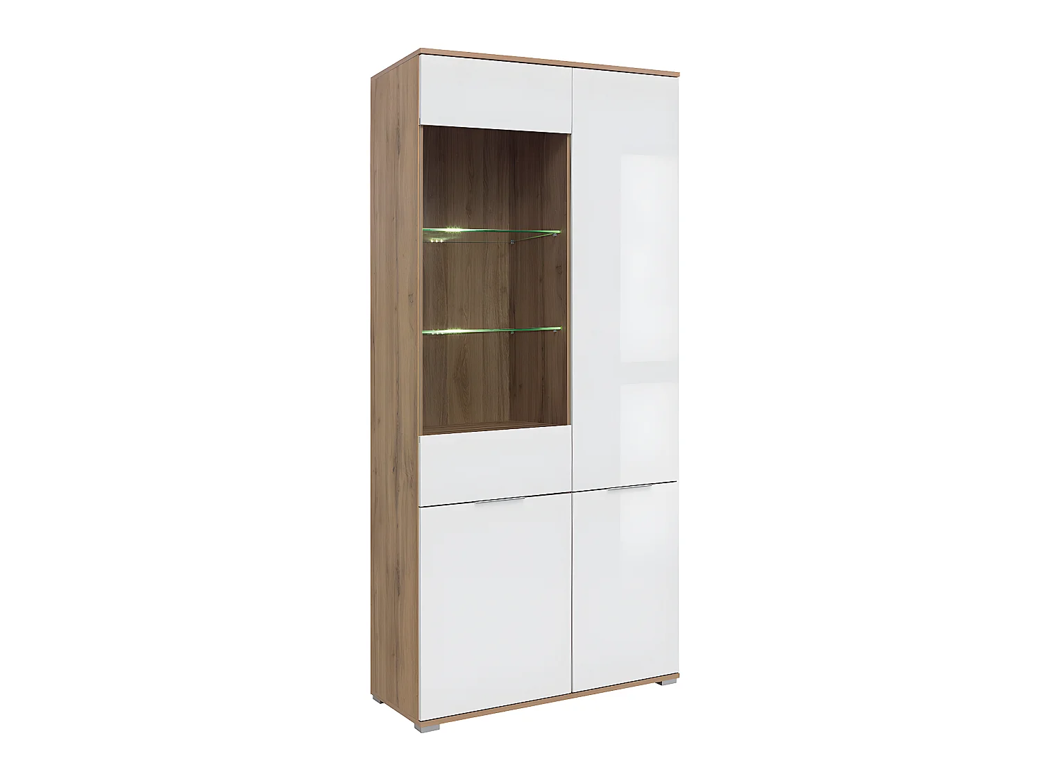 Vaisselier 4 portes Selma Blanc et Bois