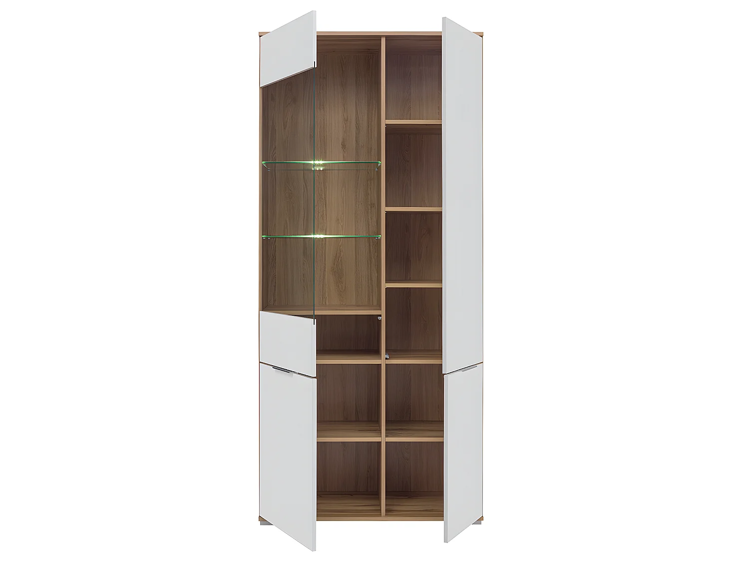 Selma wit en houten 4-deurs servieskast