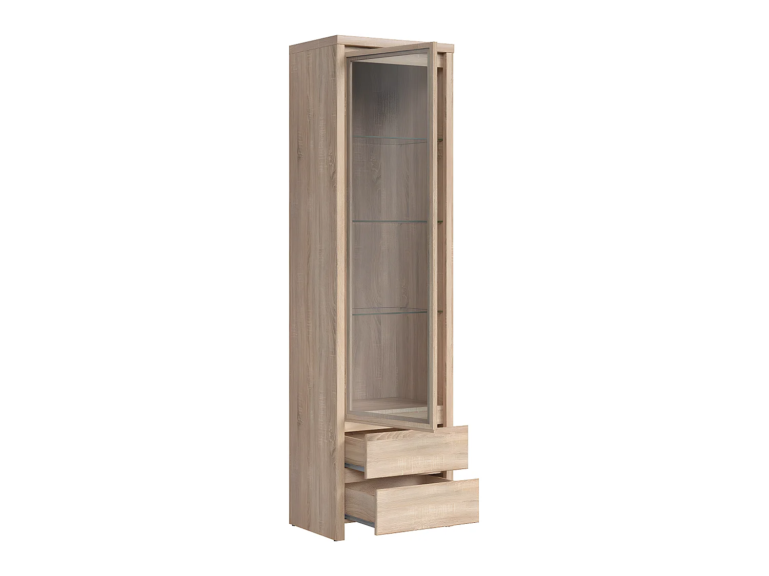 Vetrina Soren Wood a 1 anta e 2 cassetti