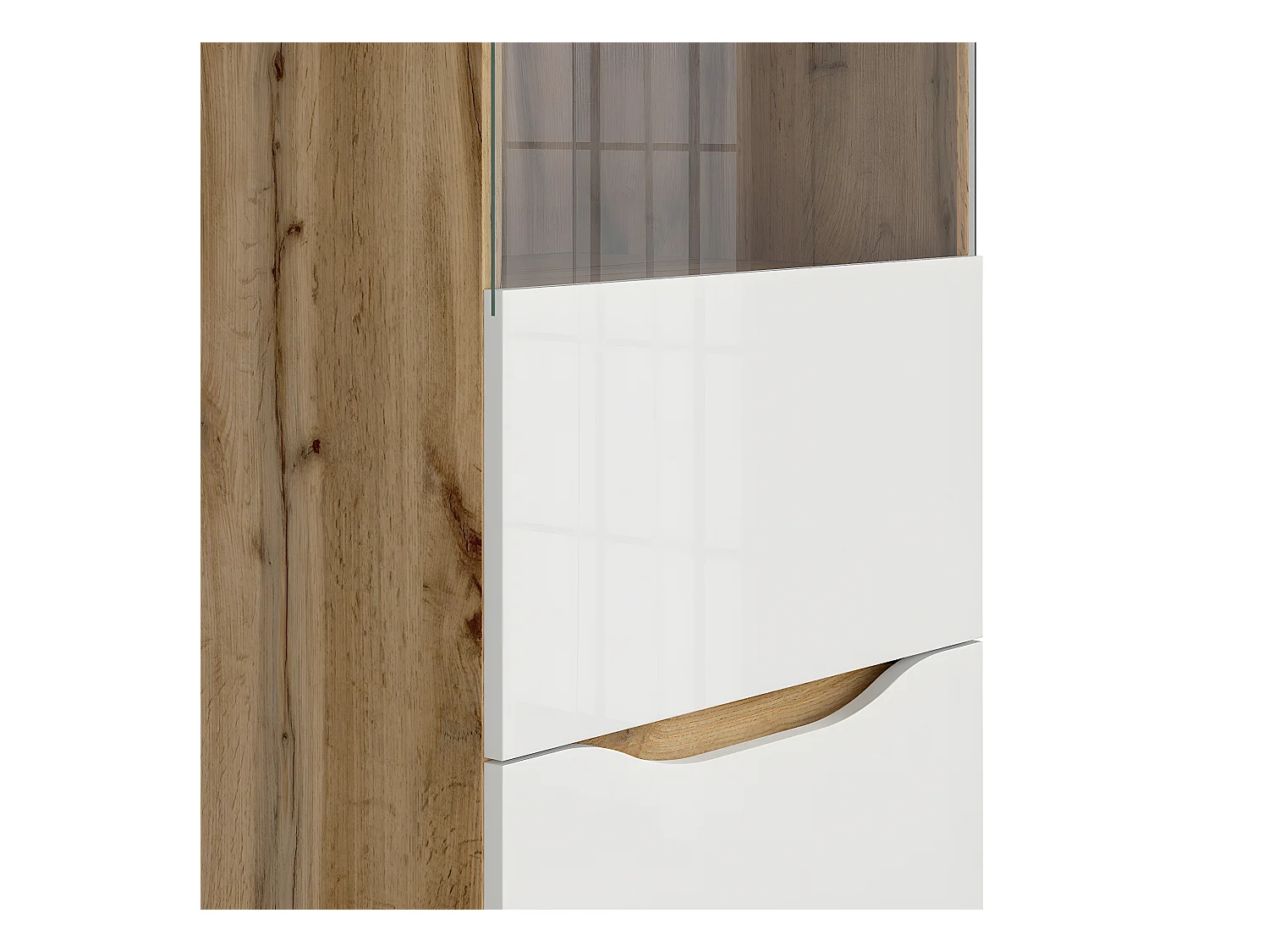 Vetrina a 1 anta June White and Wood