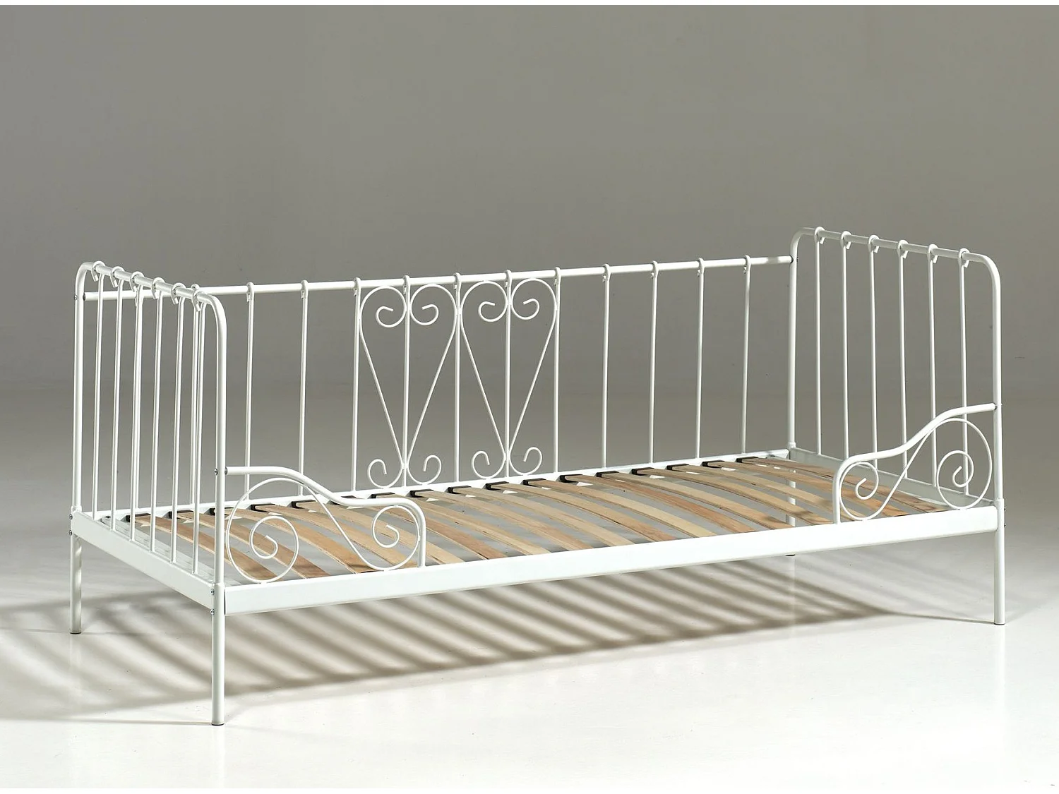 Alice wit metalen bedbank 90x200 cm