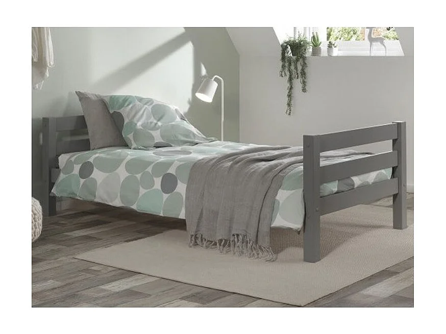 Lit Enfant Simple "Pino" 90x200cm Gris